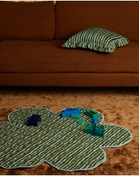 Mosey Me - Strokes Ruffle Cushion - Guacamole