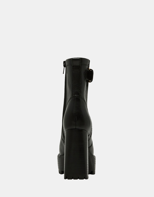Steve Madden - Summit Black Leather Booties