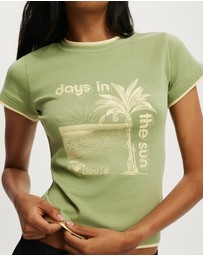 Cotton On - The Double Layer Tiny Graphic Tee