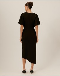 Tussah - Vivian Flutter Sleeve Ruffle Detail Midi Dress