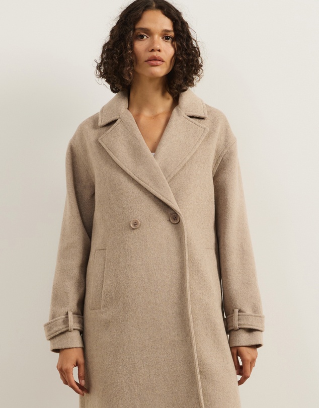 Atmos&Here - Layla Wool Blend Double Breasted Coat
