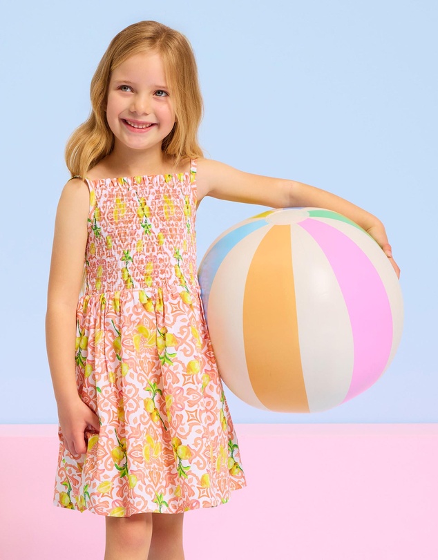 Seafolly - Lemon Tile Shirred Dress - Kids