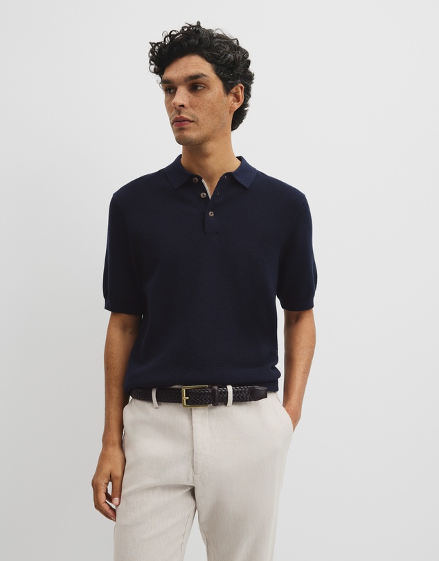 Country Road - Short Sleeve Good Earth Cotton Pique Knit Polo