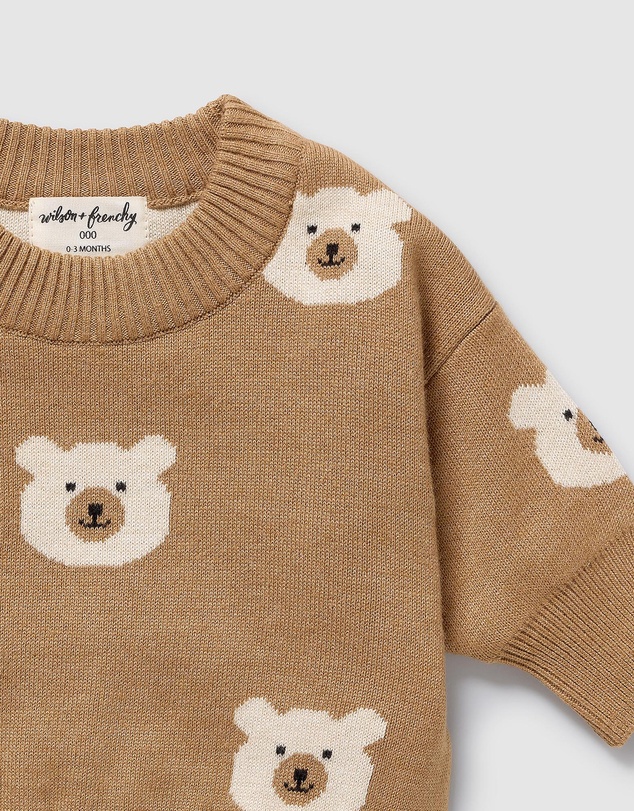 Wilson & Frenchy - Organic Knitted Jacquard Jumper - Babies