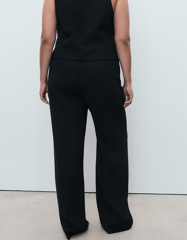 M.N.G - Straight Mid-Rise Suit Trousers