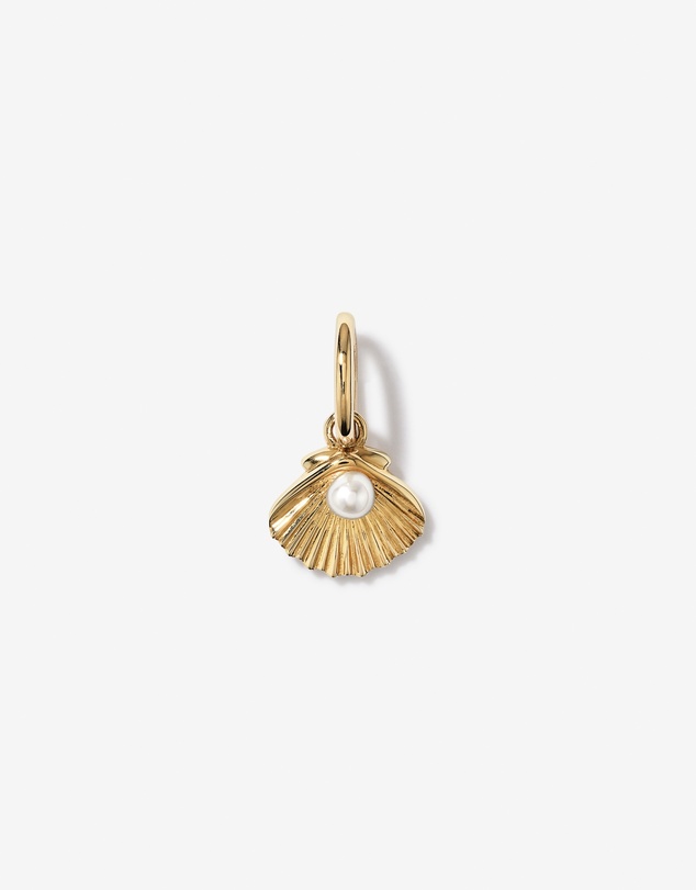 Michael Hill - Cultured Freshwater Pearl Clam Shell Pendant in 10kt Yellow Gold