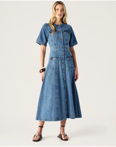 MOS The Label - Aveline Denim Dress