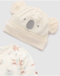 Purebaby - Australiana 3 Piece Gift Pack w Hat