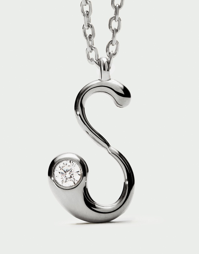PDPAOLA - Initial 2026 S Silver Pendant Necklace