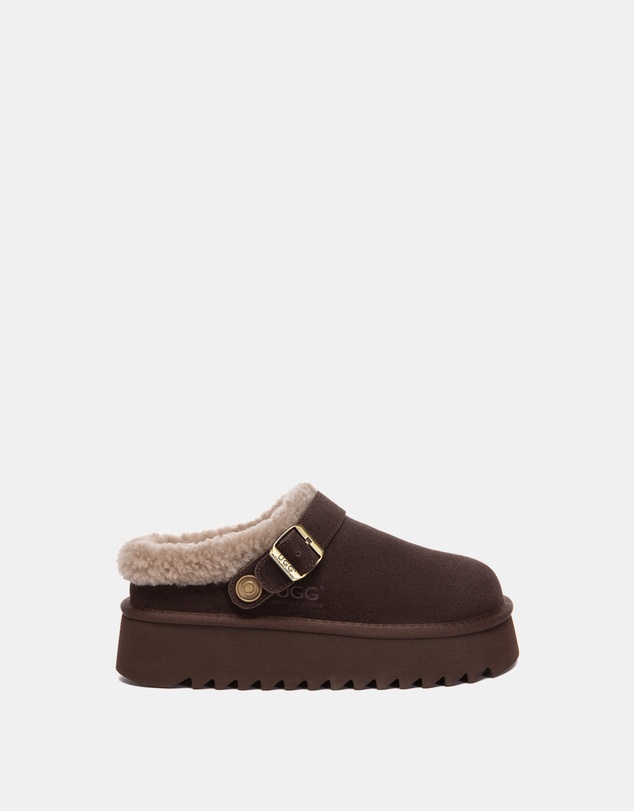 EVERAU - Australian Shepherd Ugg Pulsey Platform Cow Suede Upper House Shoes
