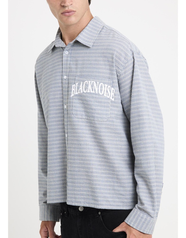Black Noise White Rain - Heaton Long Sleeve Shirt