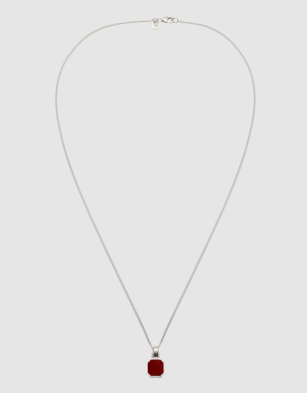 Kuzzoi - ICONIC EXCLUSIVE - Enamel Octagon Pendant Necklace in 925 Silver