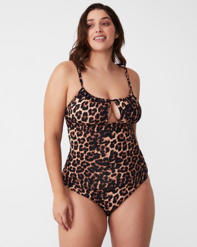 Curve Gathered Front One Piece