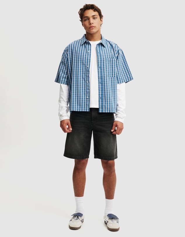 Cotton On - Baggy Denim Shorts