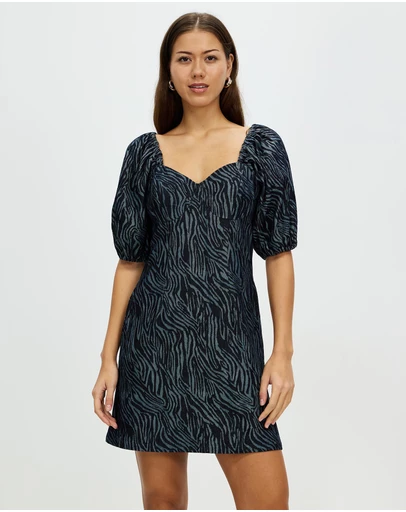 Honey and Beau - Wild and Free Puff Sleeve Dress