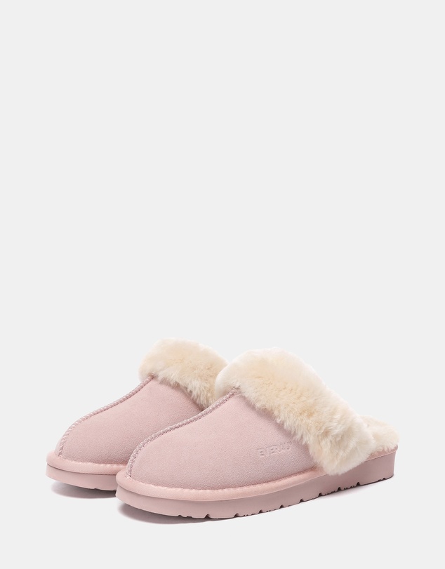 EVERAU - EverAU Ugg Muffin Slipper Suede Cow Suede Upper House Shoes