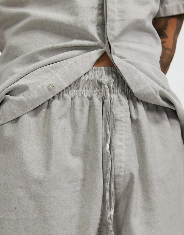 Surrounded By Ghosts - The Obsidian Linen Drawstring Shorts