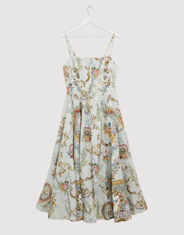 Revibe - Repaired Camilla Corset Dress With Long Flared Skirt - AU 10