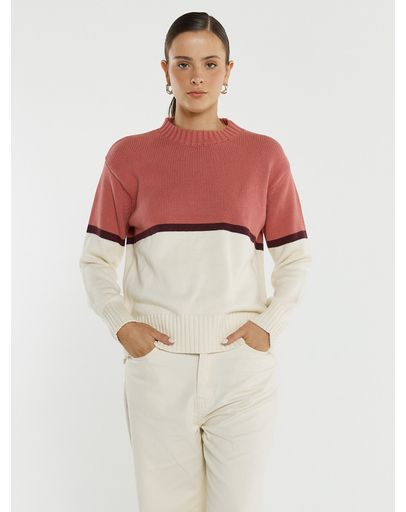 Cream/Burg/Rose