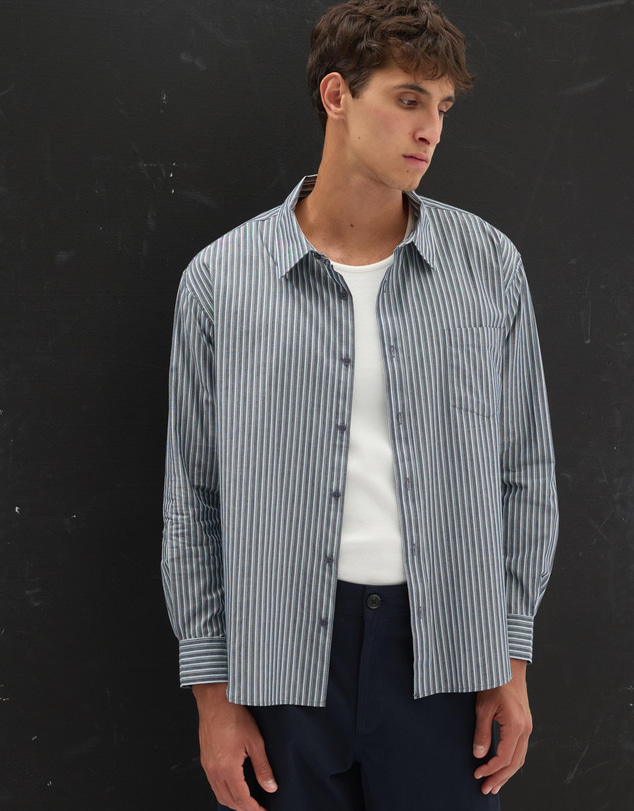 AERE - Summer Cotton Stripe Shirt