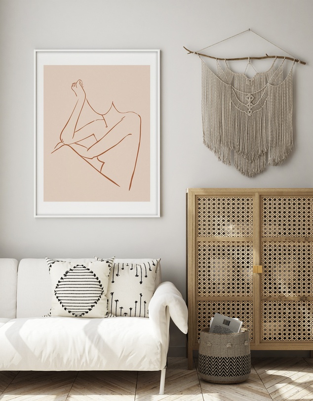 Olive et Oriel - Female Form II Terracotta Art Print