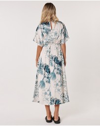 Fate + Becker - Solstice Palms Midi  Dress
