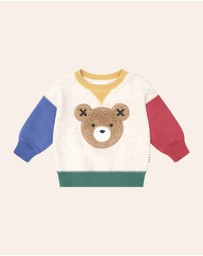 Huxbaby - Furry Huxbear Colour Block Sweat - Babies-Kids