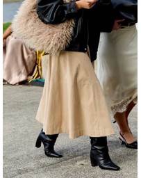 Atmos&Here - Frances Suede Flare Midi Skirt