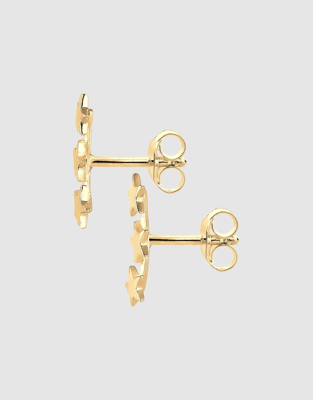 Elli Jewelry - Star Stud Earrings in Gold-Plated 925 Silver