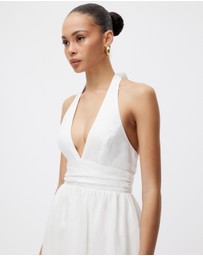 Minima Esenciales - Thalia Halter Midi Dress