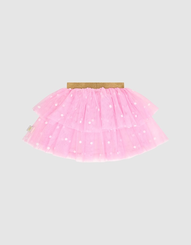Huxbaby - Foil Polka Dot Tiered Tulle Skirt - Babies-Teens