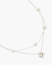 Lovisa - Waterproof Stainless Steel Multi Heart Charms Layered Necklace