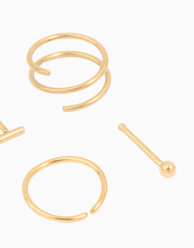 Lovisa - Surgical Steel Nose Stud & Ring Piercing Pack