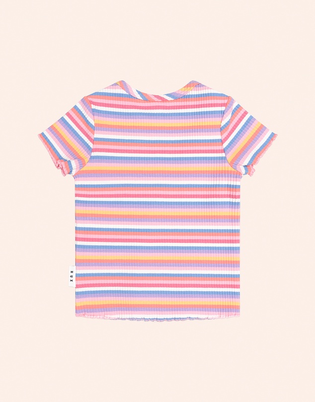 Huxbaby - Tropical Fruit Stripe Rib Tee - Babies-Teens