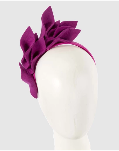 Max Alexander - Felt Fuchsia Winter Racing Fascinator