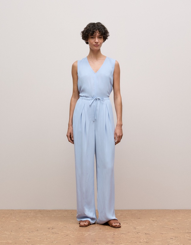 Trenery - Soft Drawcord Pant in Soft Blue