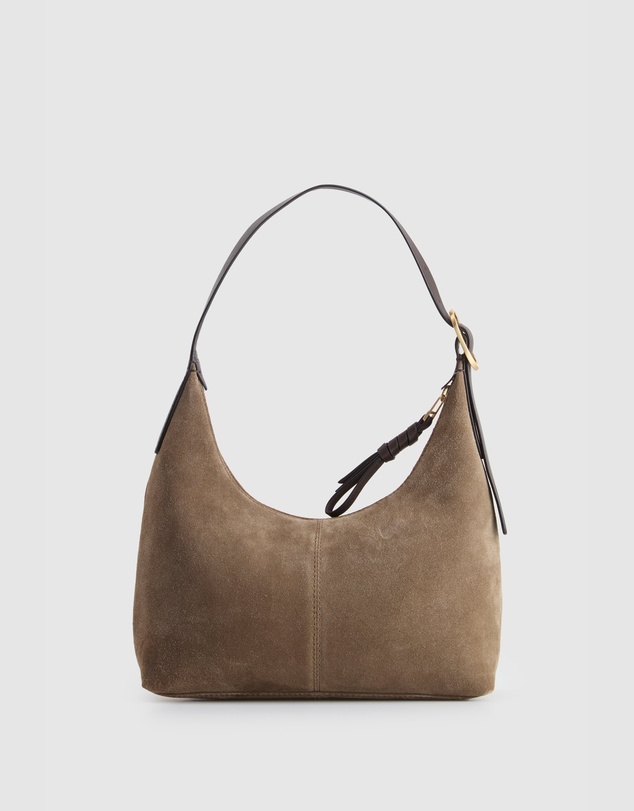 Evity - Malia Leather Suede Hobo Bag