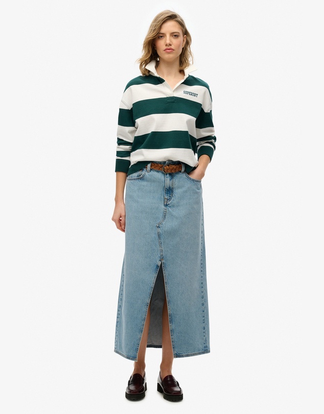 Superdry - Denim Split Maxi Skirt