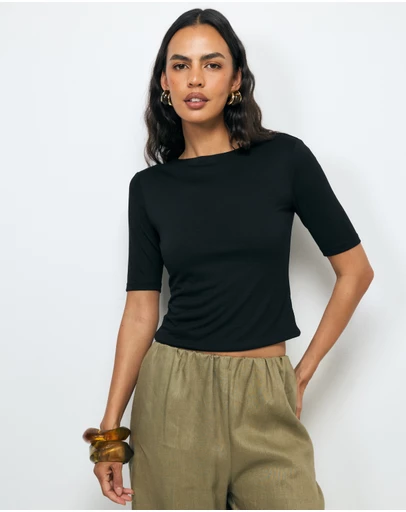 AERE - Kora Scoop Back Top