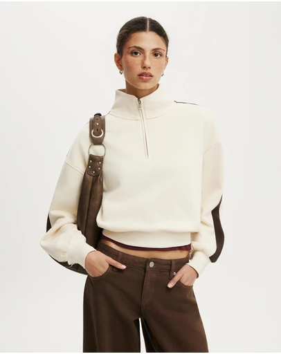 Cotton On - Quarter Zip Sweatshirt
