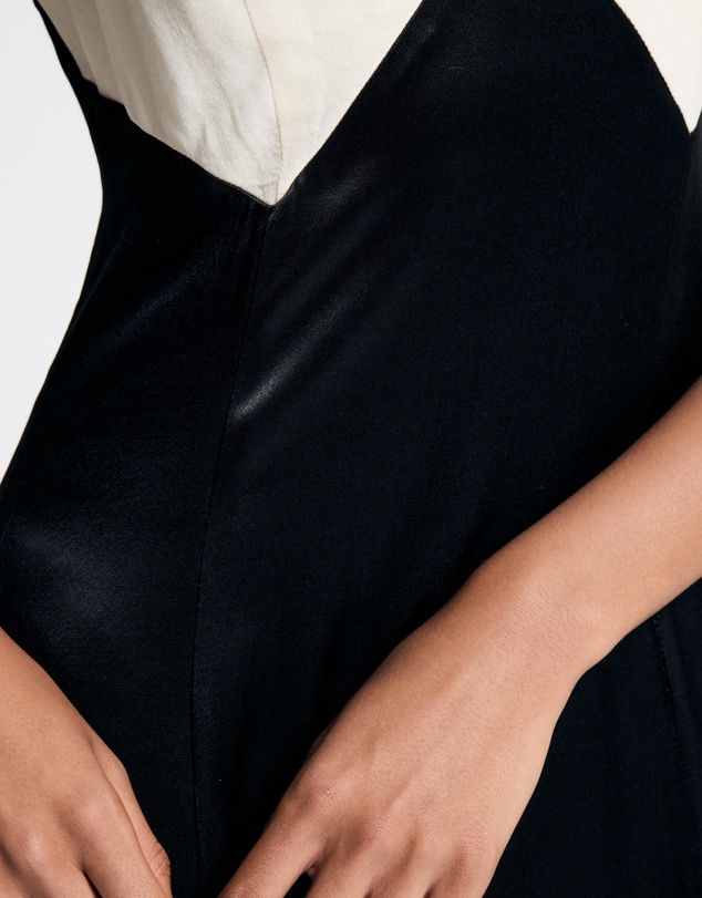 Lover - Margot Contrast Satin Maxi Dress