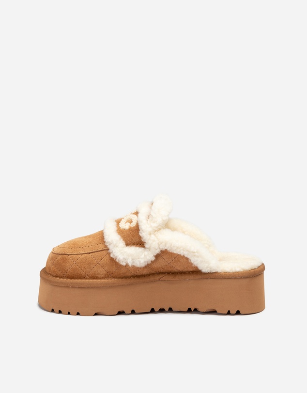 Ozwear Connection Uggs - Ugg Violet Matelasse Shearling Platform Slipper