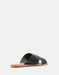 Just Because - Vega Leather Flat Sandals