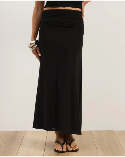 Atmos&Here - Thea Mesh Midi Skirt