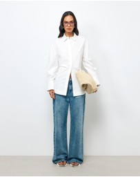 AERE - Fiora Cinched Waist Shirt
