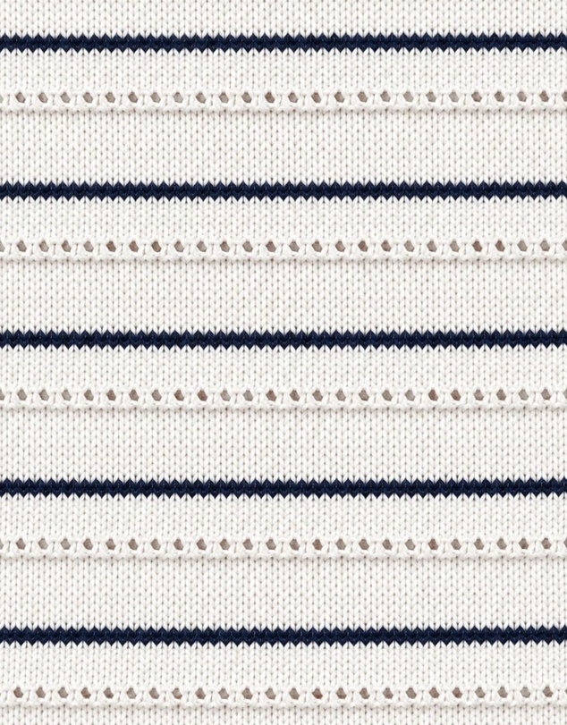 SACHA DRAKE - Eyelet Stripe Knit Top