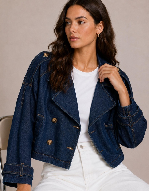 Vero Moda - Lelou Cropped Denim Jacket