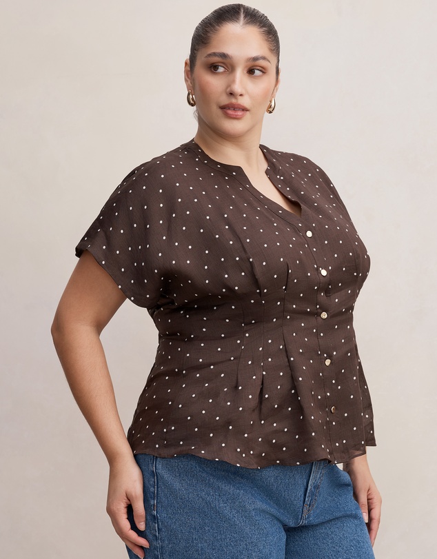 Forever New Curve - Jemma Curve V Neck Blouse