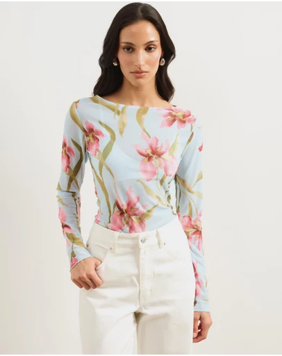 Atmos&Here - Zerea Mesh Print Top