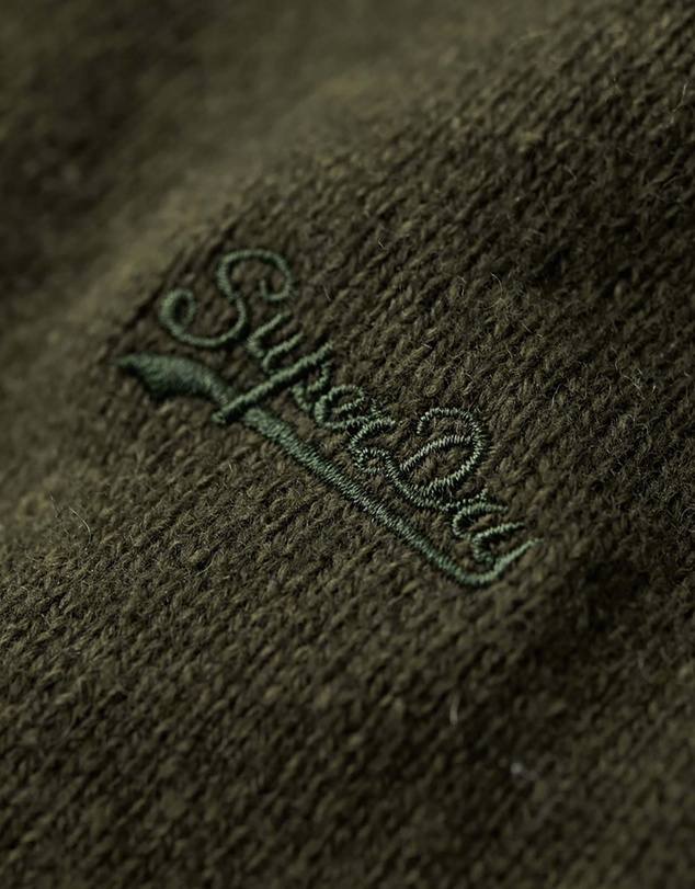 Superdry - Essential Embroidered Knit Henley Jumper